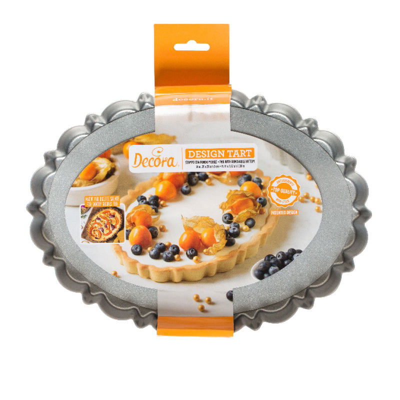 Stampo Crostata C/Fondo Mobile Ovale - DECORA