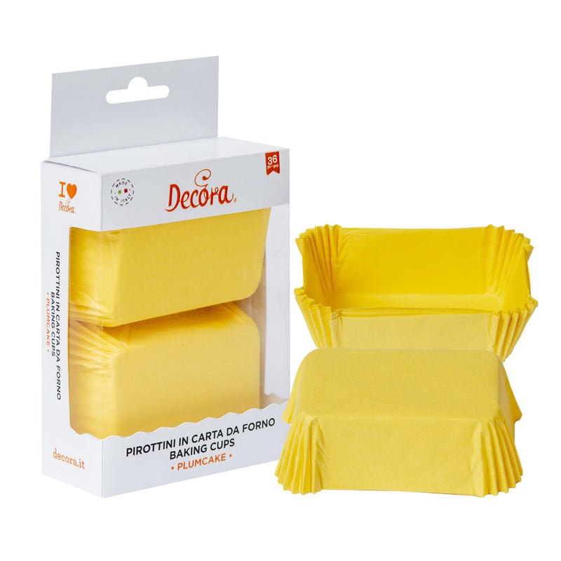 Set 36 Pirottini Mini Plumcake Giallo - DECORA