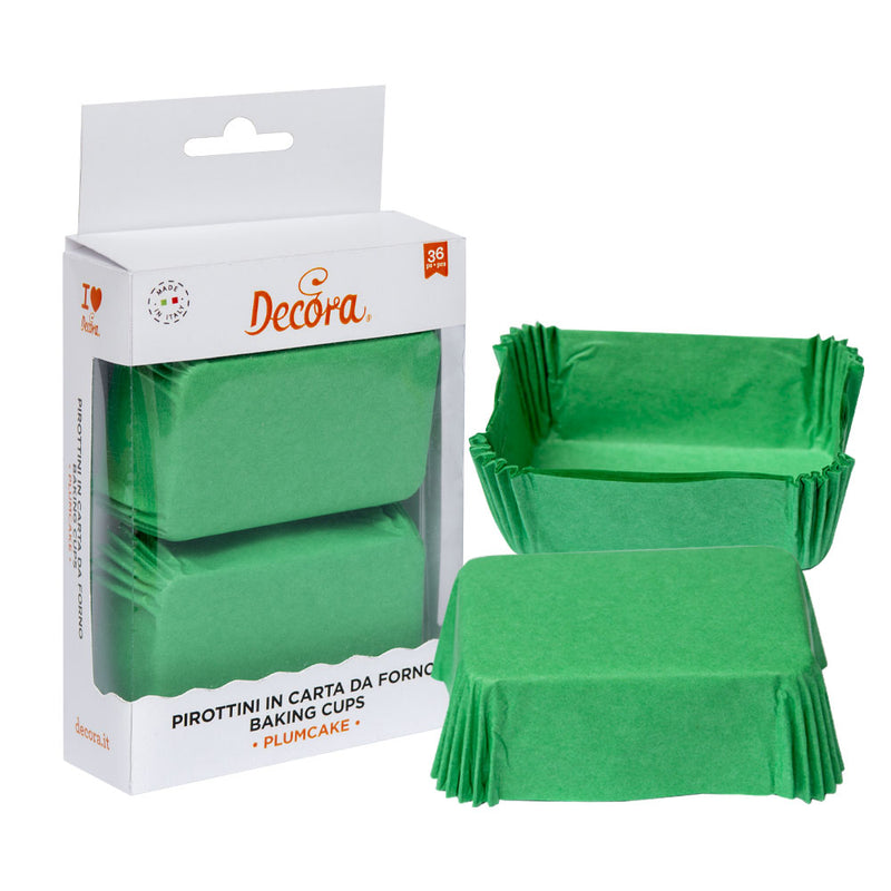 Set 36 Pirottini Mini Plumcake Verde - DECORA