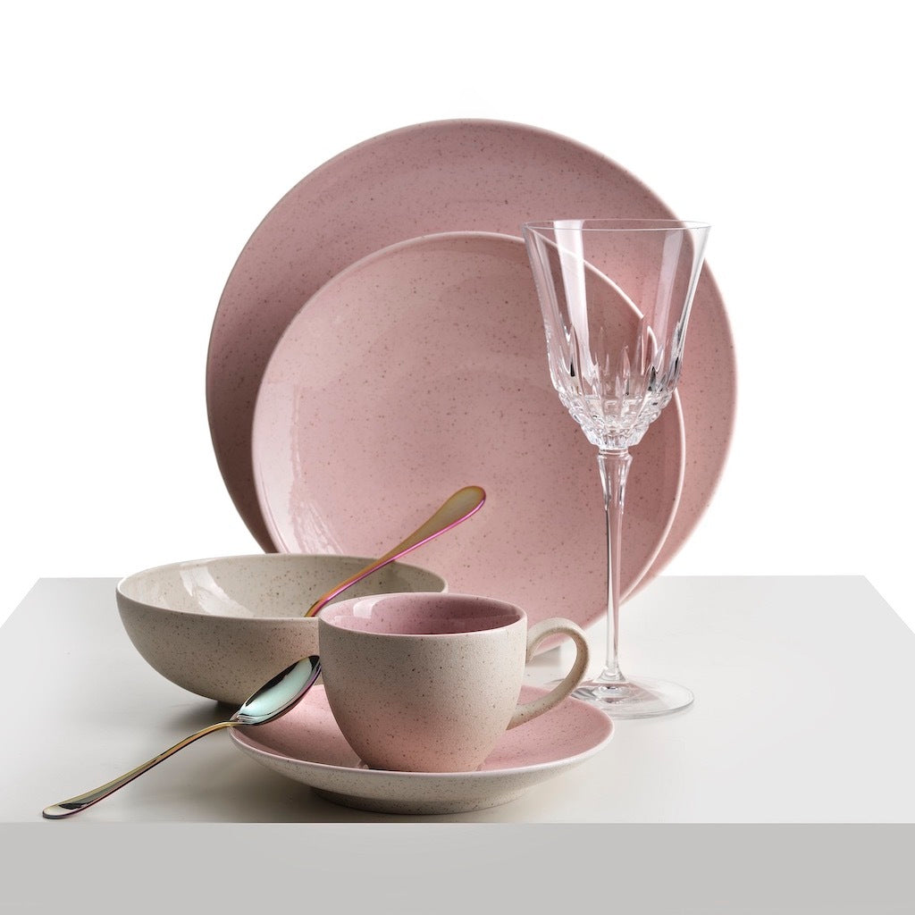 Set 6 Tazze Caffè C/Piattino Natural Pink - Weissestal