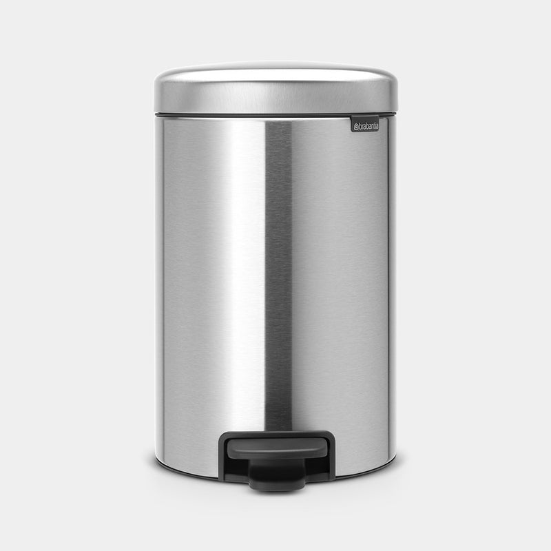 Pattumiera A Pedale NewIcon 3 Lt Matt Steel Fingerprint Proof - Brabantia