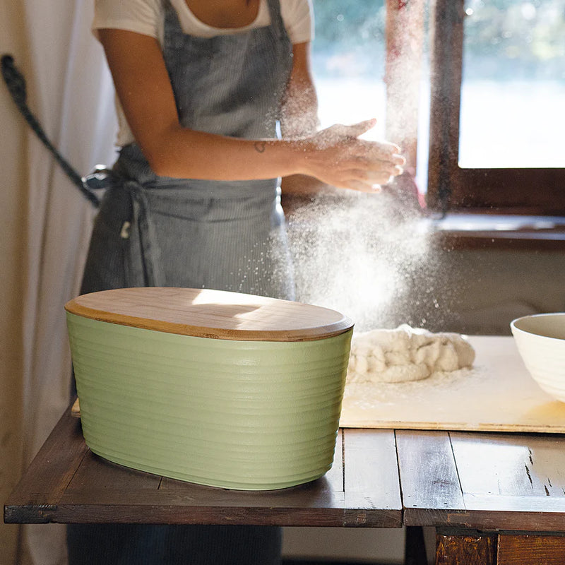 Bread box with lid/chopping board Tierra Guzzini - Bianco Latte