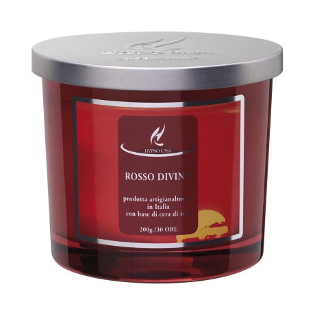 Candela Profumata 200 gr Rosso Divino - Hypno Casa