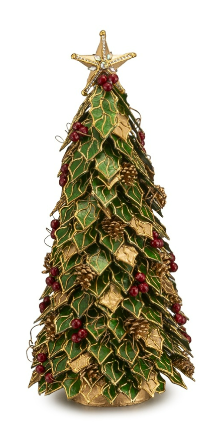 Albero C/Foglie Verdi/Oro - Palais Royal Lamart