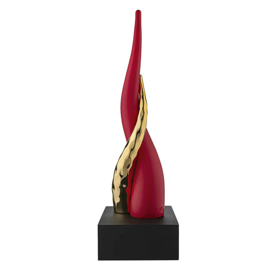 Scultura 'Corno' Rosso/Oro - Bongelli Preziosi