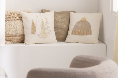 Cuscino Albero Di Natale Bianco/Oro - Jolipa