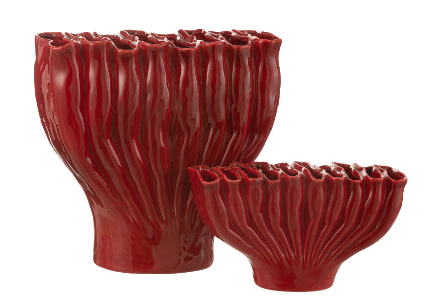 Vaso Multi Tubi Rosso Grande - Jolipa