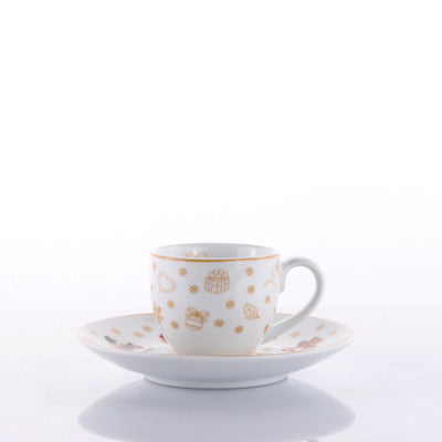 Set 2 Tazze Caffè C/Piattino Toys Natale - Weissestal