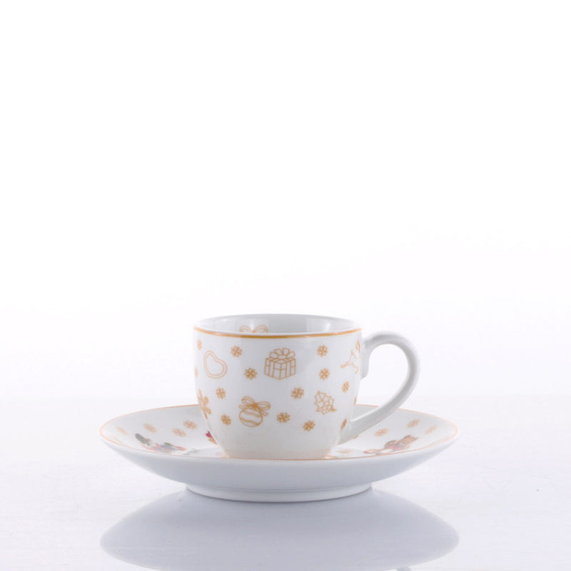 Set 2 Tazze Caffè C/Piattino Toys Natale - Weissestal
