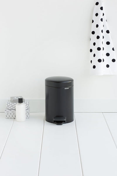 Pattumiera A Pedale NewIcon 3 Lt Matt Black - Brabantia