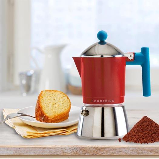 Caffettiera Moka Foodesign Cocca 3 Tazze | Per Gas E Induzione | Design Moderno - Foto 3