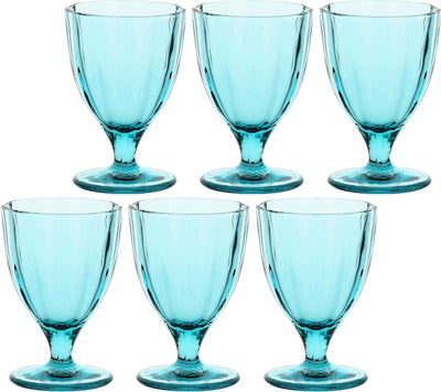 Set 6 Calici 'Amami' Acquamare - Rose & Tulipani