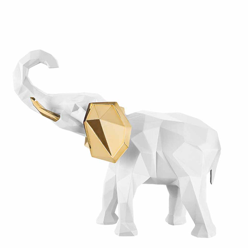 Elefante Stilizzato Bianco/Oro - Bongelli Preziosi