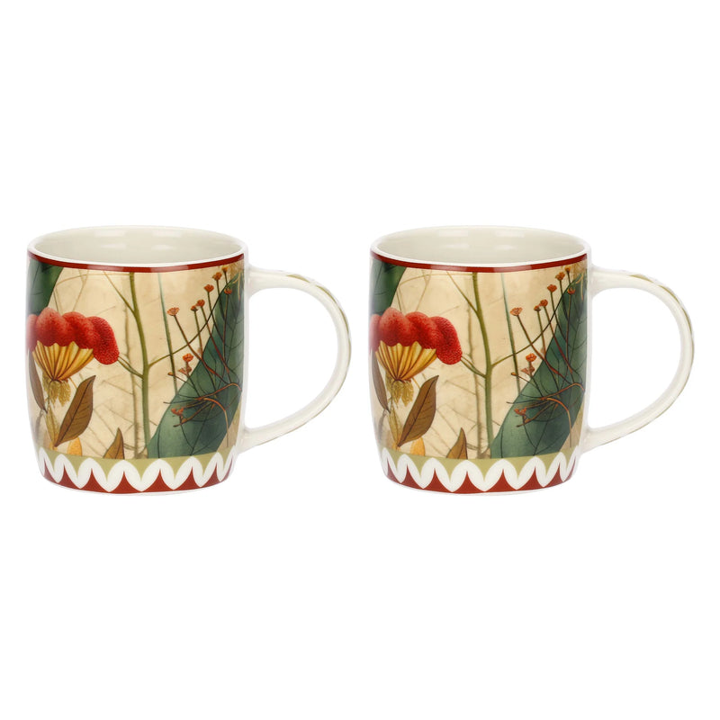 Set 2 Mug Mirabilia Rosso - Rose & Tulipani