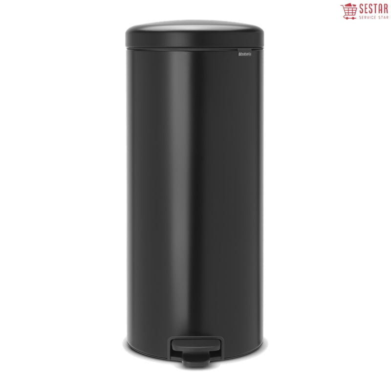 Pattumiera A Pedale NewIcon 30 Lt Matt Black - Brabantia
