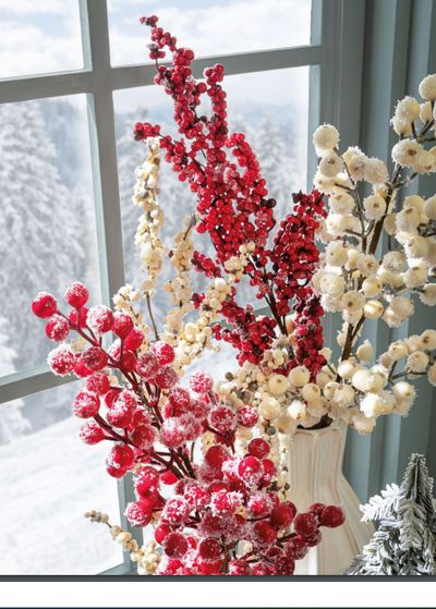 Ramo C/Bacche Rosse 'Fiori Delle Feste' - L'Oca Nera