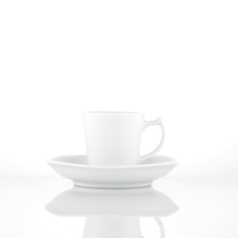 Set 6 Coffee Cups with saucer Venus White Collection - WEISSESTAL