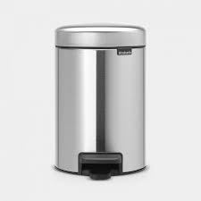 Pattumiera A Pedale Newlcon 3 Lt. Matt Steel Fingerprint Proof - Brabantia