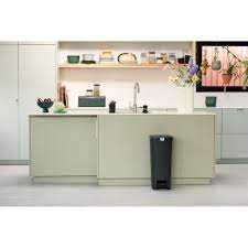 Step Up Pattumiera A Pedale 25 Lt Dark Grey - Brabantia