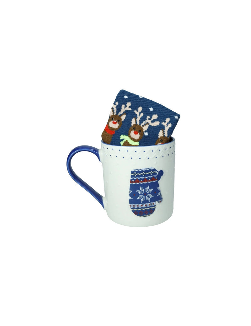 Mug Guanto Blu C/Calzini - Brandani