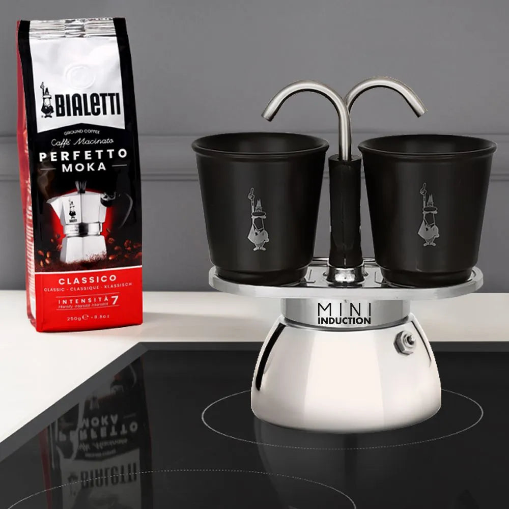 Mini Express Induzione C/2 Bicchierini Nera - Bialetti