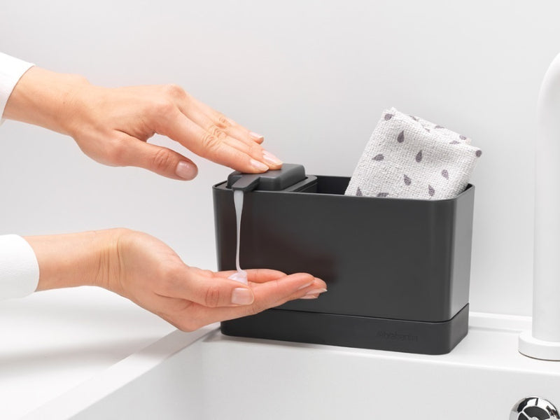 Set Organizer Lavello C/Dispenser Dark Grey - Brabantia
