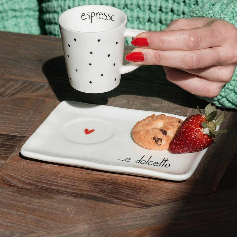 Set 2 Piattini Per Tazze Espresso &