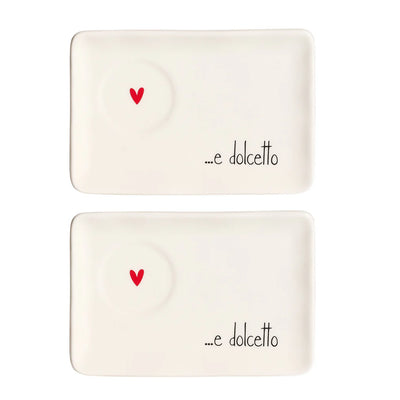 Set 2 Piattini Per Tazze Espresso 'Dolcetto' - SIMPLE DAY