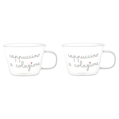 Set 2 Tazze Cappuccino 'Cappuccino a Colazione' - SIMPLE DAY