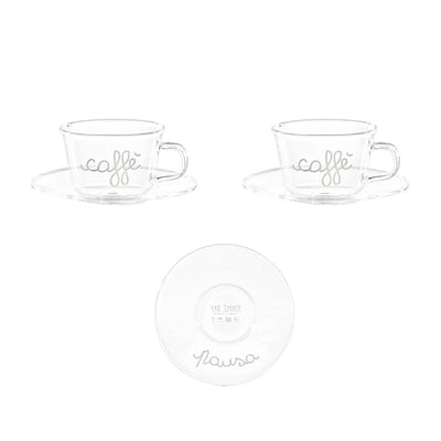 Set 2 Tazze Caffè C/Piattino 'Pausa Caffè' - SIMPLE DAY