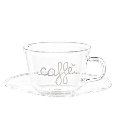Set 2 Tazze Caffè C/Piattino 'Pausa Caffè' - SIMPLE DAY