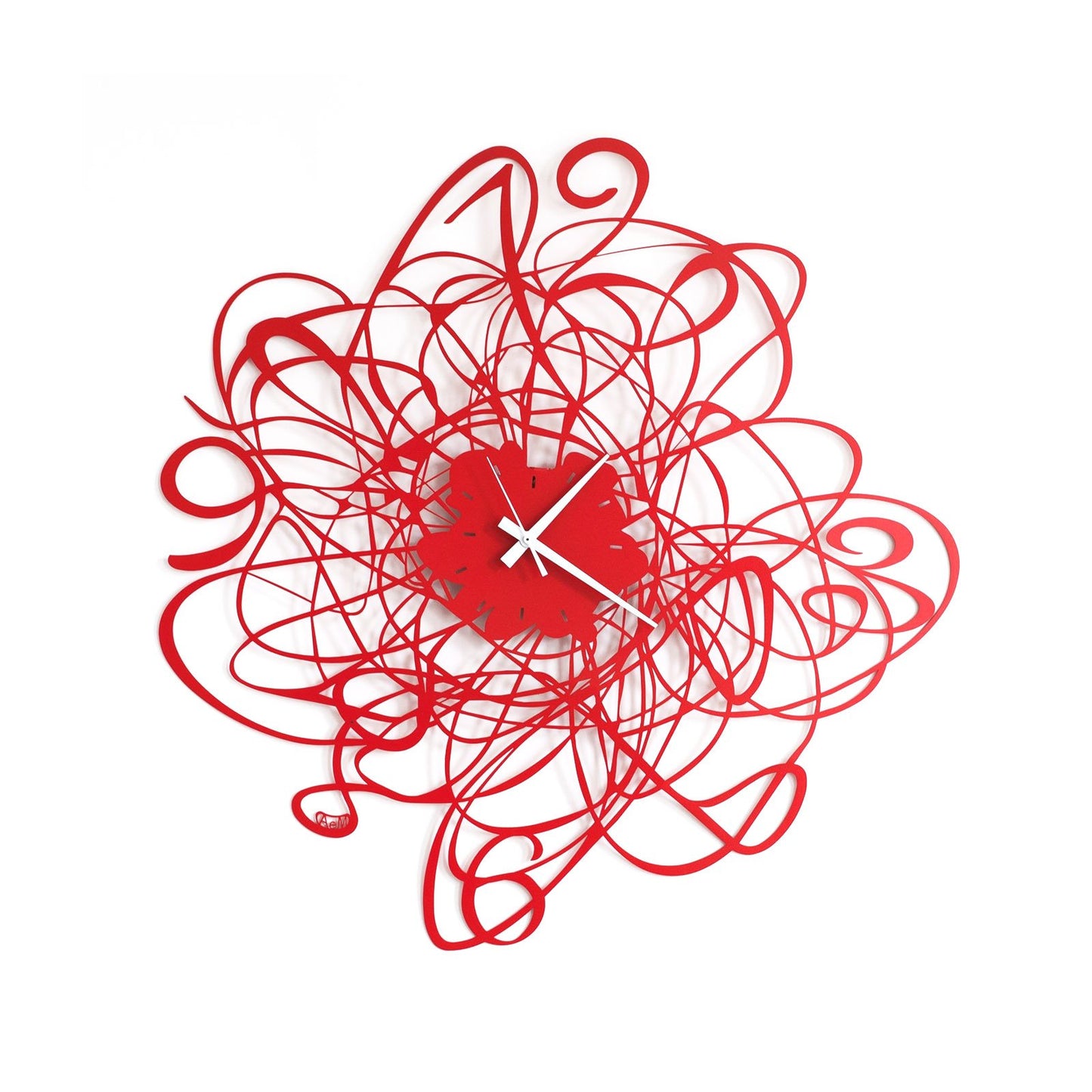 Arts & Crafts Doodle Clock - Red