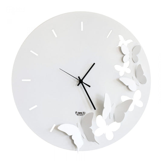 Butterfly Arti & Mestieri Clock - White