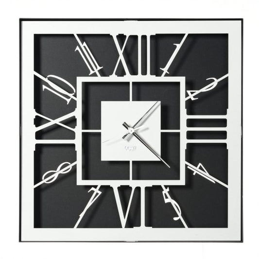 Tauro Arti & Mestieri Clock - Black and White Marble