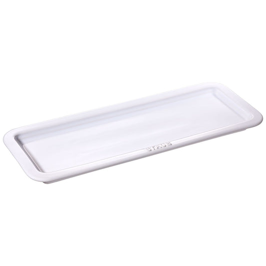 Piatto da servizio rettangolare 36x14 cm Bianco puro STAUB