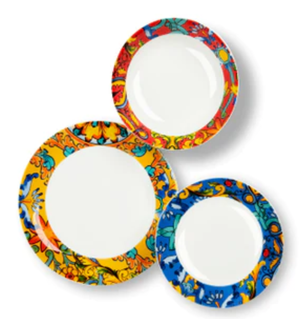 8 Pieces Garland Villa Altachiara Sweet Plates Service