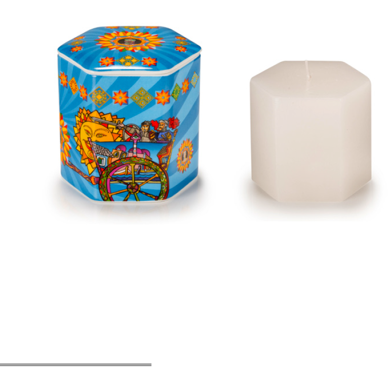 Hexagonal Box With Mediterranean Candle Palais Royal