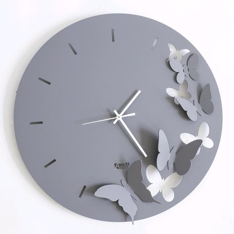 Butterfly Arti & Mestieri Clock - Aluminium