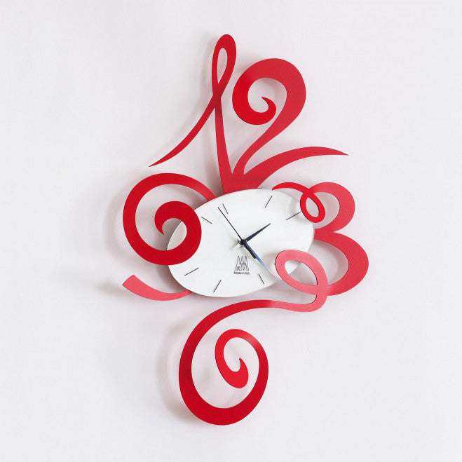 Robin Arts & Crafts Clock - Red