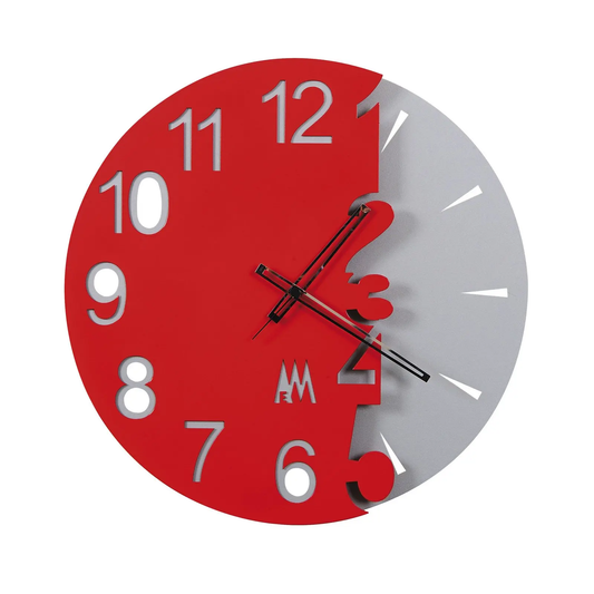 Full Moon Arts & Crafts Clock - Red